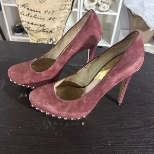 Michael Kors Burgundy Studded Heels